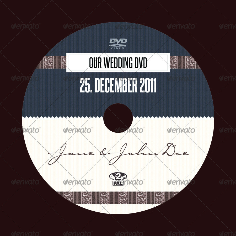 wedding dvd cover and label