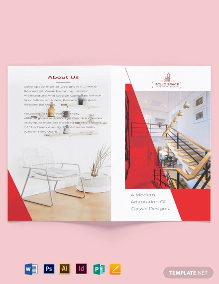 interior designer bi fold brochure template1