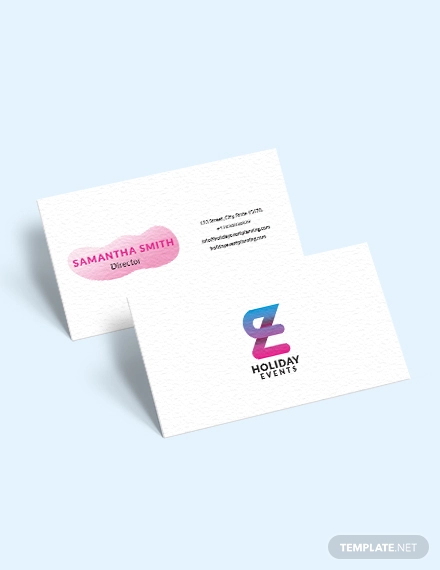 event planner business card