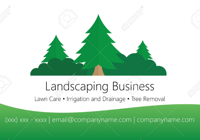 landscaper business card