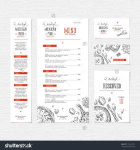 stock vector restaurant menu template cafe identity vector illustration 296148581 281x300