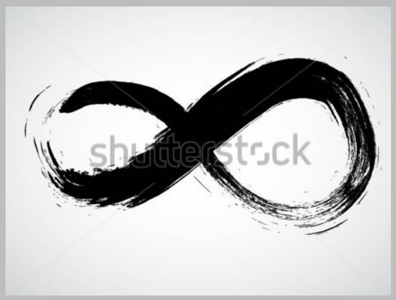 brush stroke infinity symbol logo