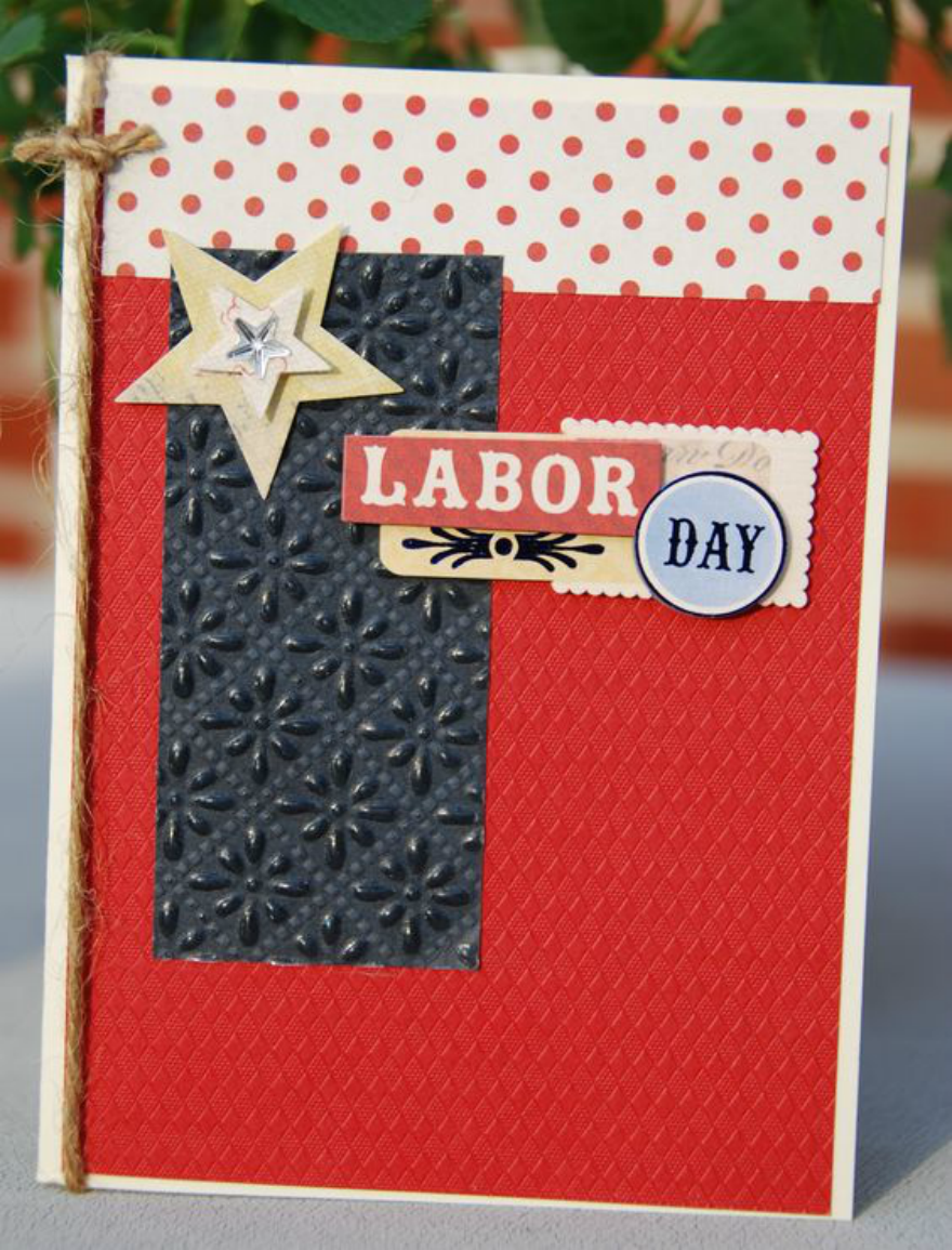 handmade labor day greeting card