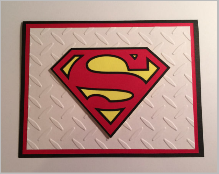 handmade super man greeting card1