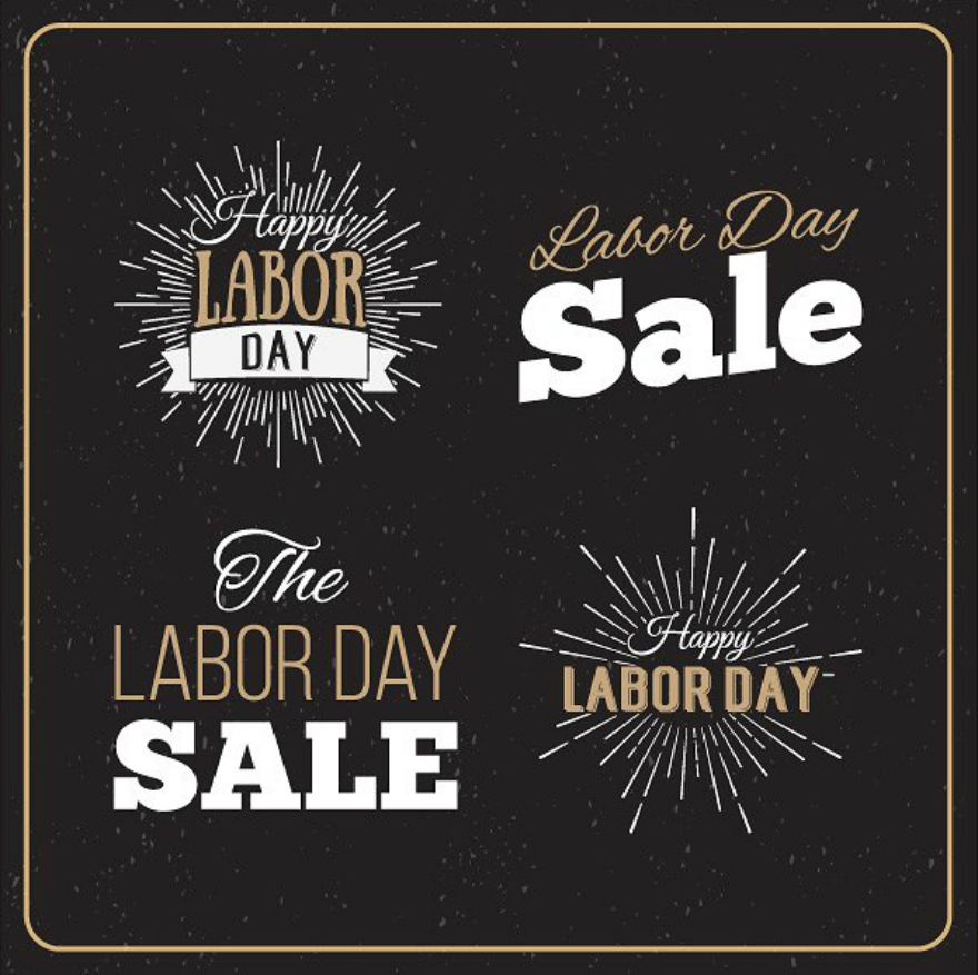 labor day sale banner template set