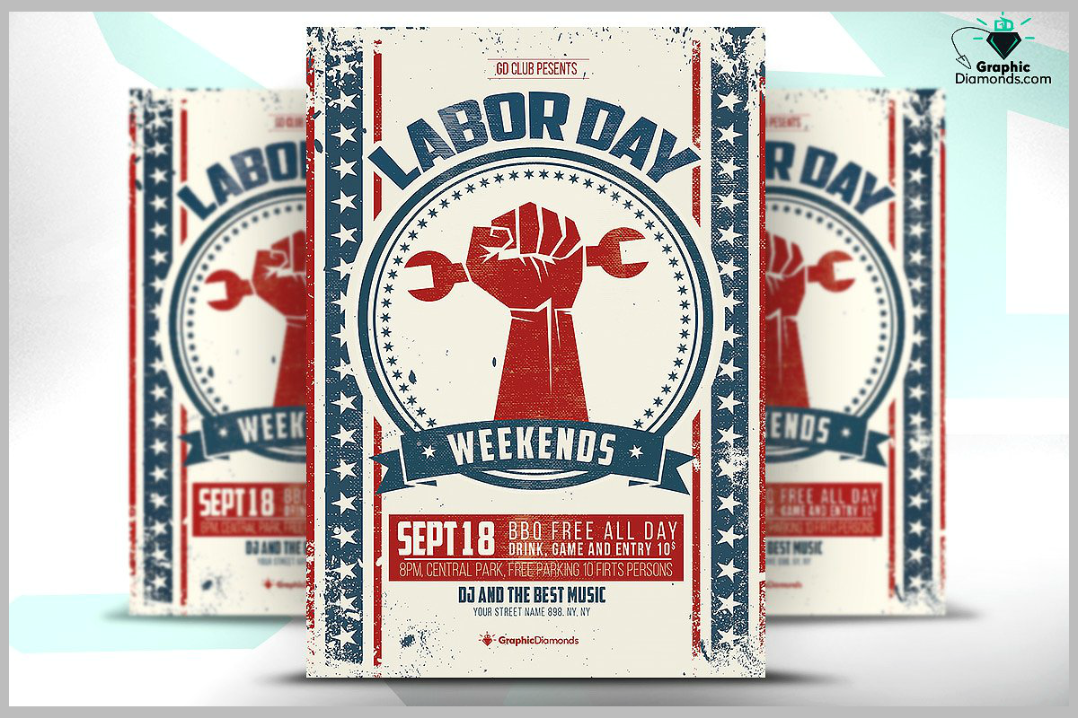 labor day weekend party flyer