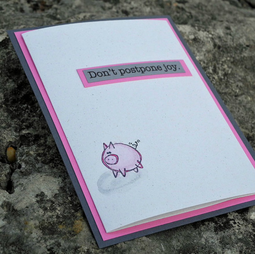 pig handmade card