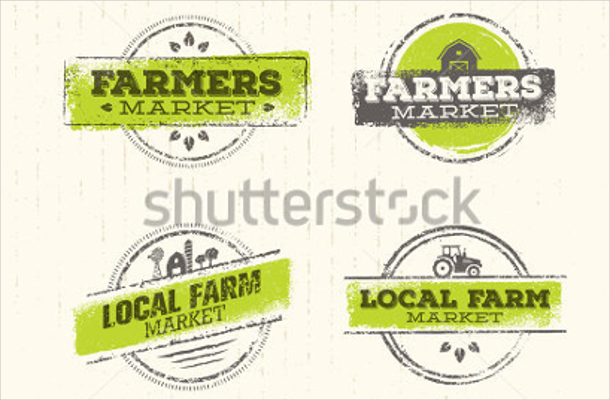 rustic creative local farmer’s market logo design