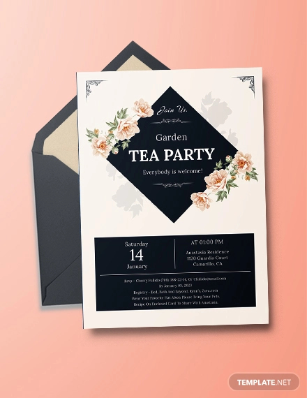 19+ Tea Party Invitation Designs - Printable PSD, AI, Word ...