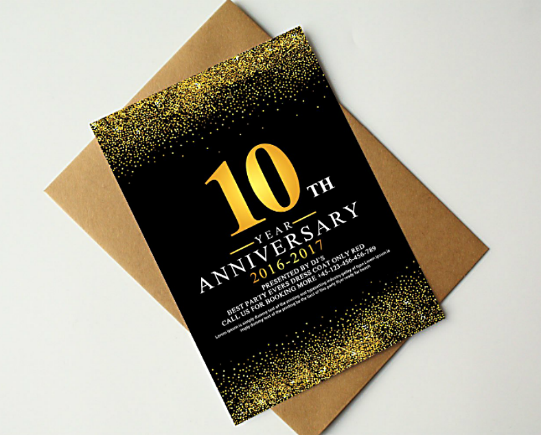 anniversary invitation