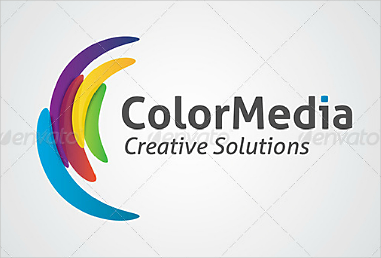 creative media colorful logo design