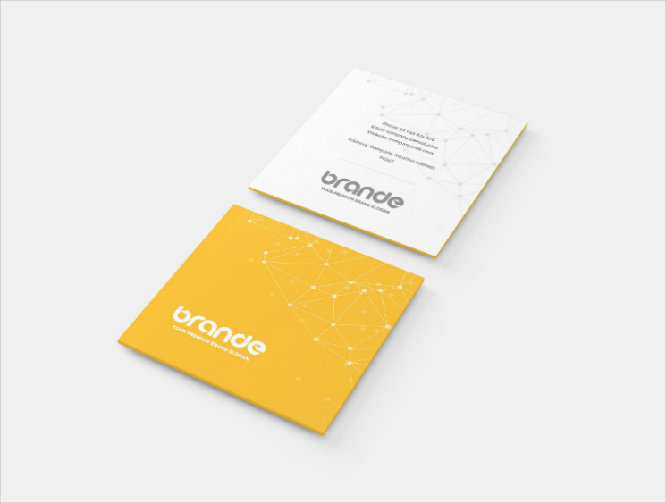 Square Patterned Business Card Design
