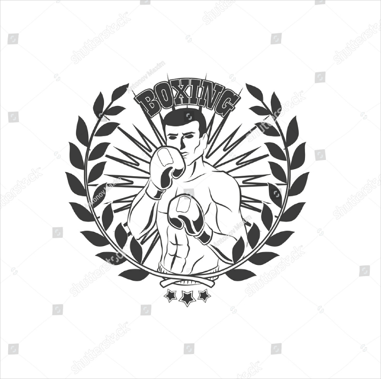 boxer fitness brand logo design