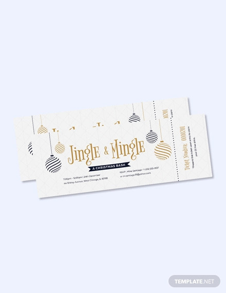 christmas party ticket template