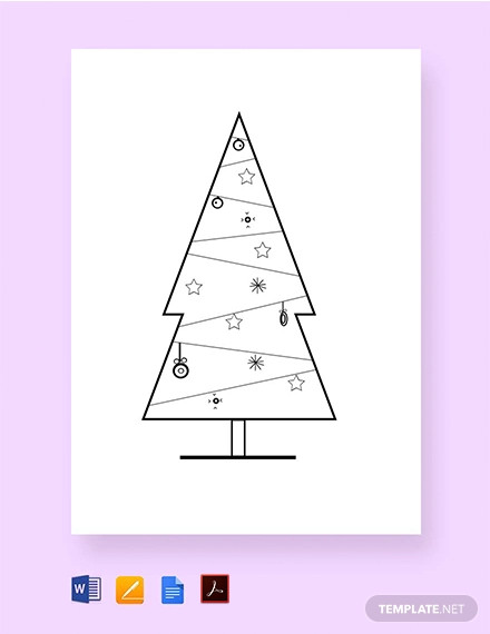 free christmas tree craft pattern template