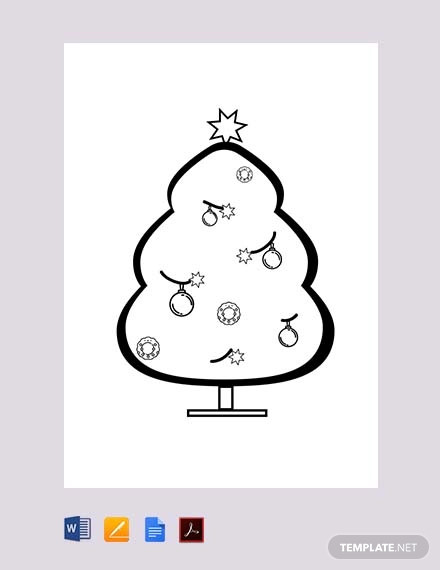 free simple christmas tree template