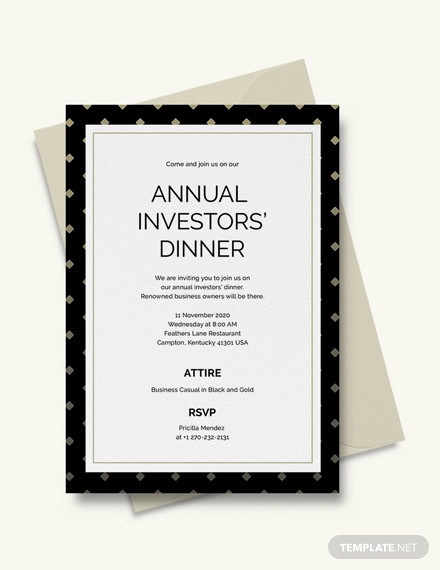 business dinner invitation design
