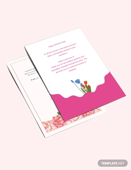 womens day greeting card template