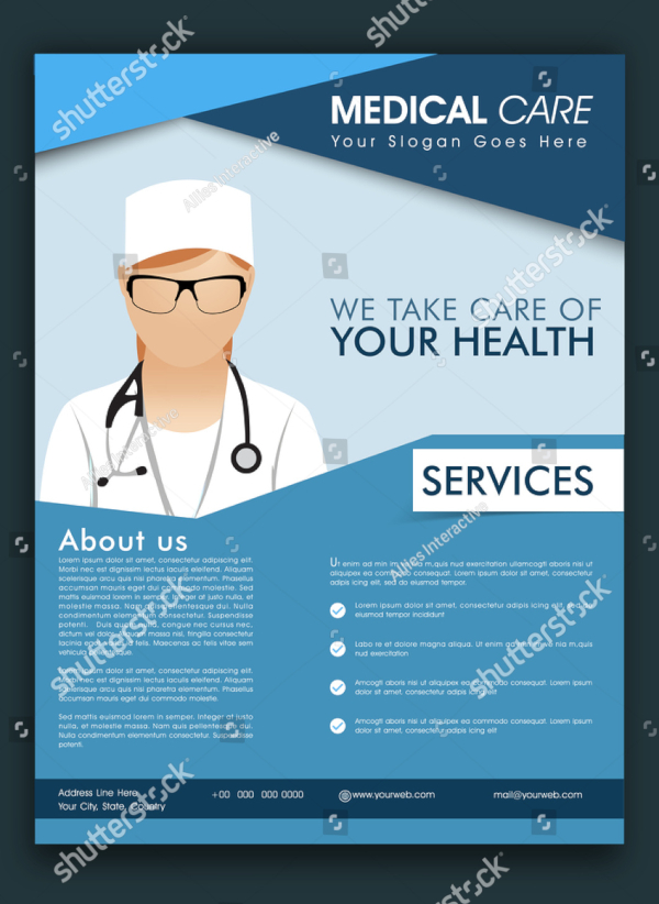 Stylish Medical Care Flyer Design