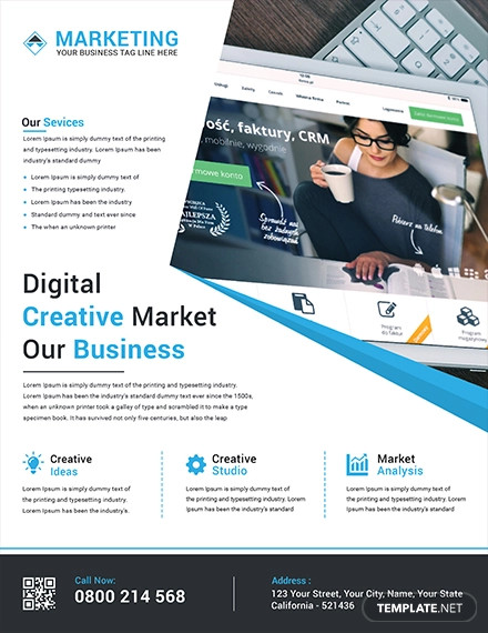 digital creative marketing flyer