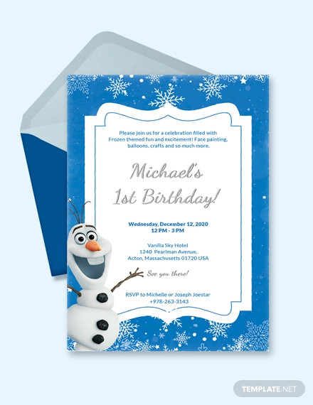 frozen birthday invitation