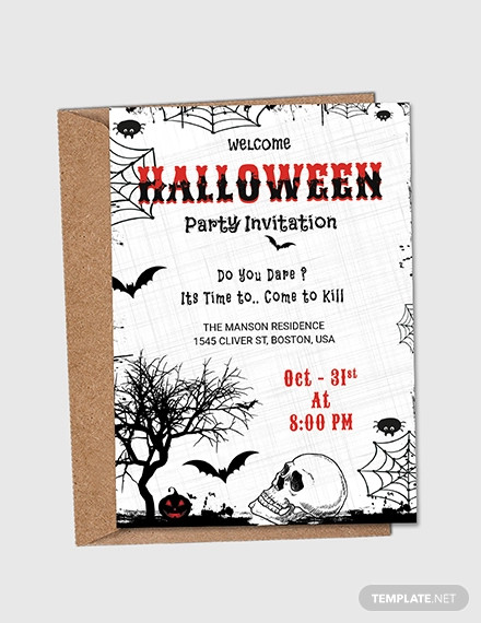 halloween party invitation flyer