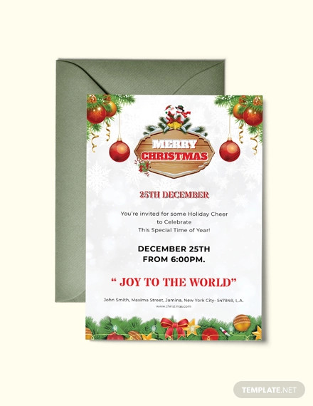 merry christmas invitation flyer